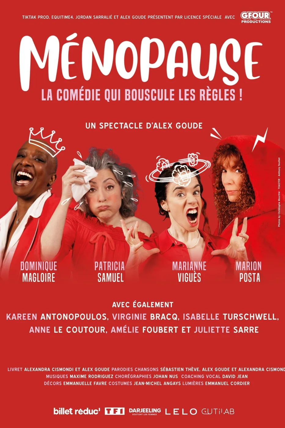 Affiche du spectacle Ménopause, la comédie qui bouscule les règles