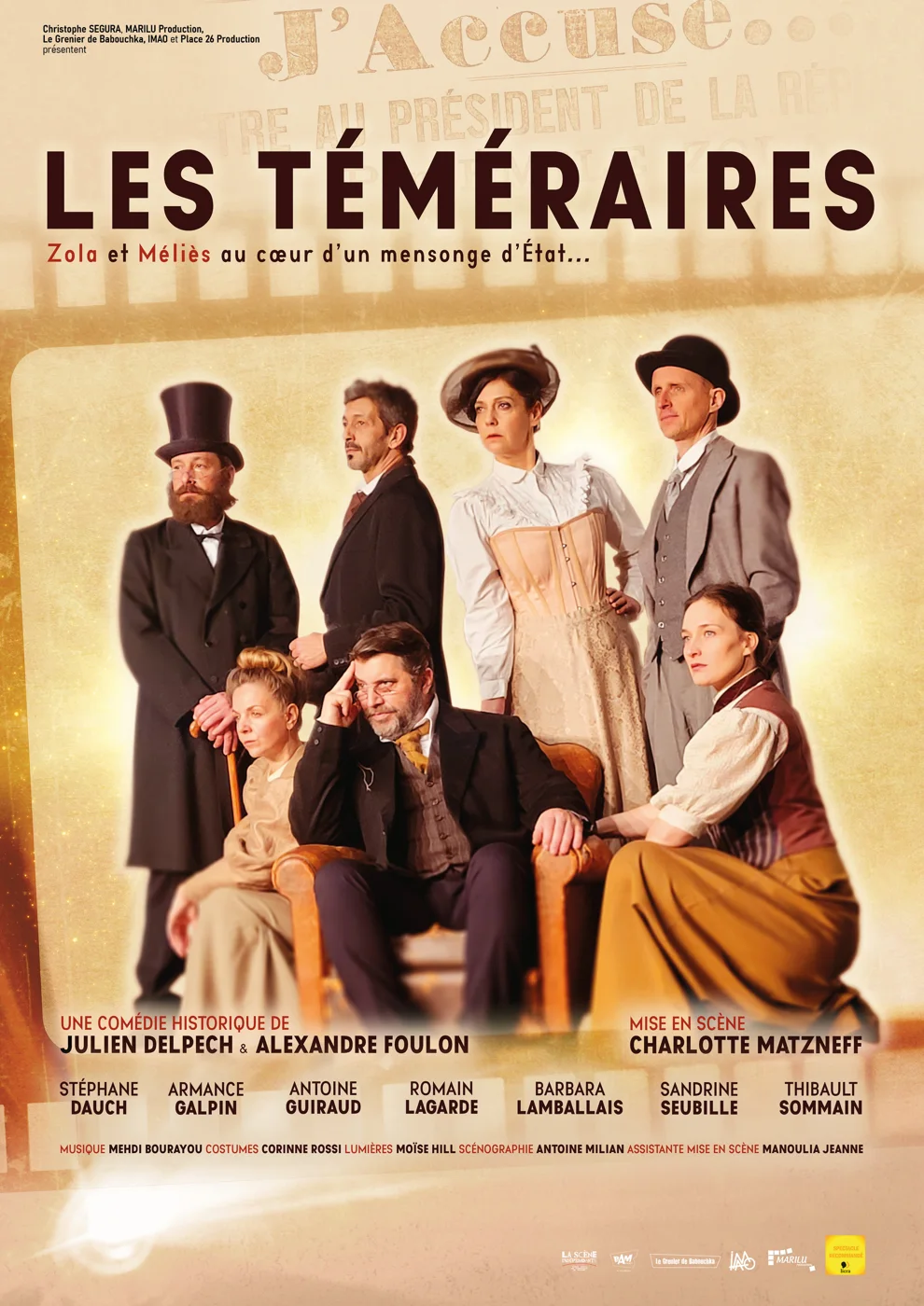 Affiche du spectacle Les Téméraires
