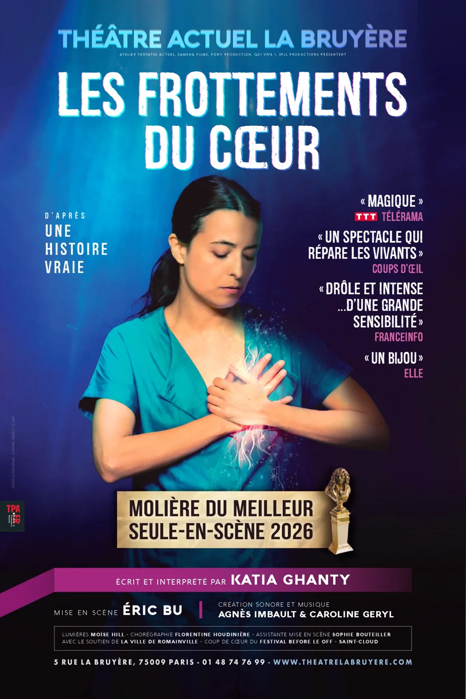 Affiche du spectacle Les Frottements du cœur