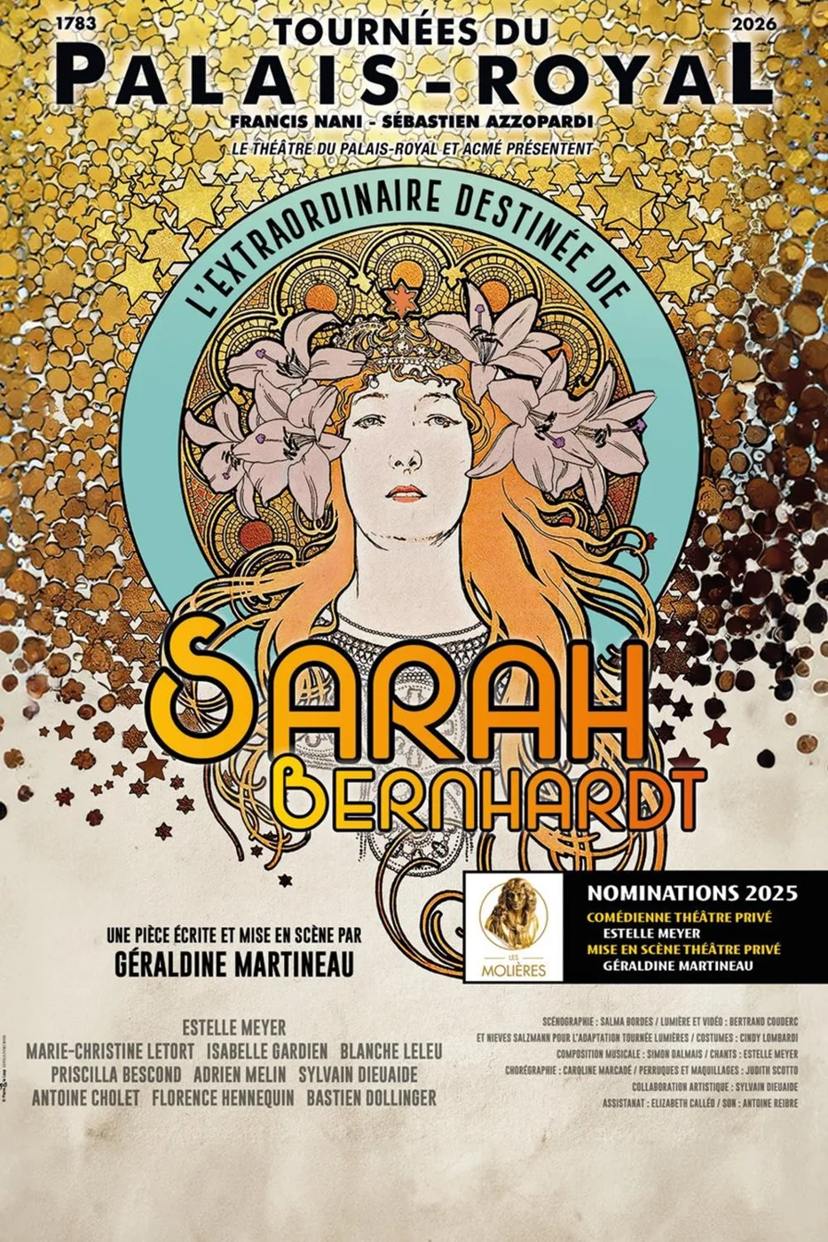 Affiche du spectacle L'Extraordinaire Destinée de Sarah Bernhardt