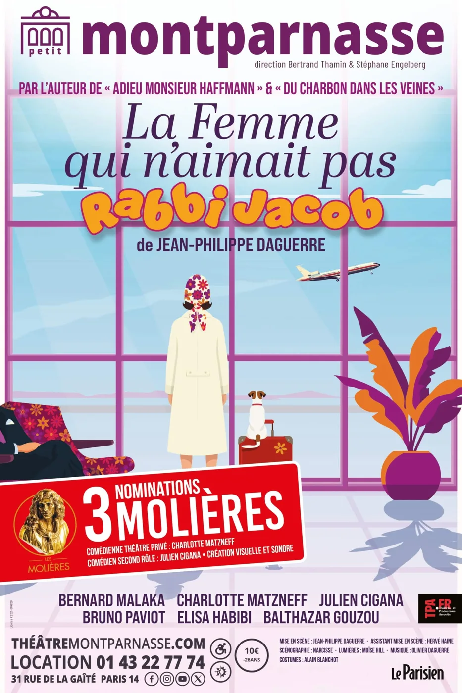 Affiche du spectacle La Femme qui n'aimait pas Rabbi Jacob