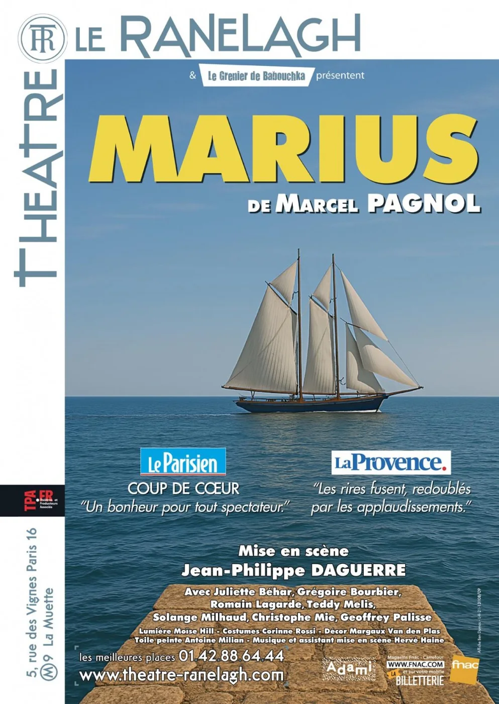 Affiche du spectacle Marius