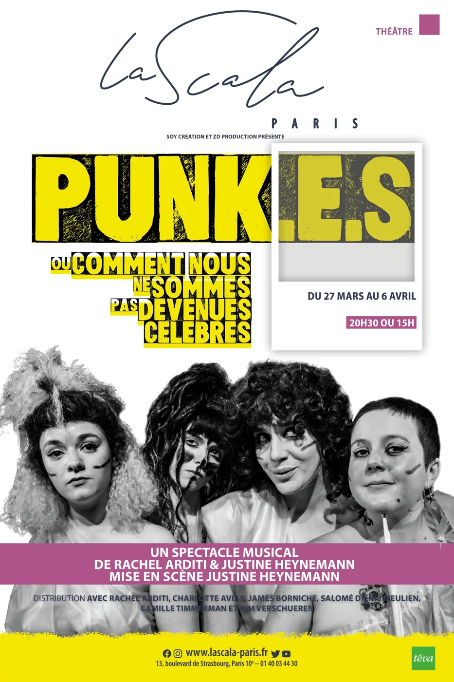 Affiche du spectacle Punk.e.s ou Comment nous ne sommes pas devenues célèbres