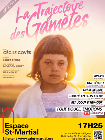 Affiche du spectacle La Trajectoire des gamètes