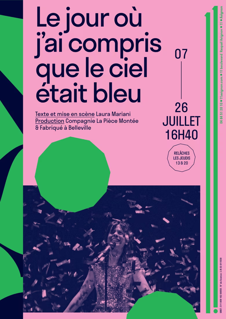 Affiche du spectacle Le jour où j’ai compris que le ciel était bleu